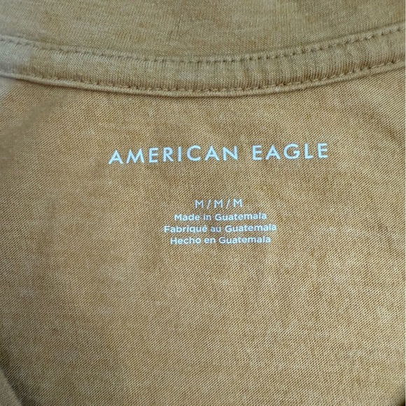 American Eagle Always Be Grateful Long Sleeve Cropped Tee Oversized Size Medium - Picture 5 of 10